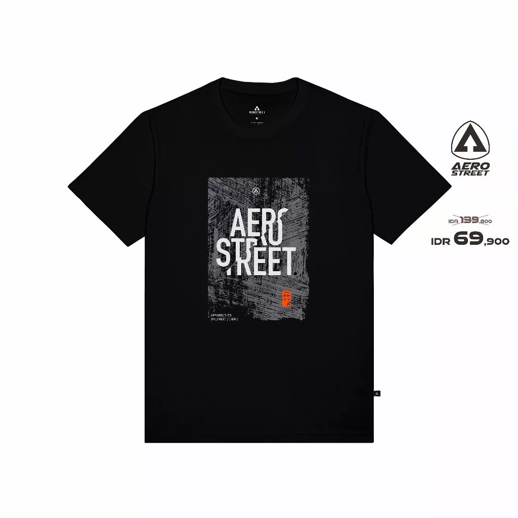 Aerostreet T Shirt Miko Hitam Kaos T-Shirt Tshirt AACAA