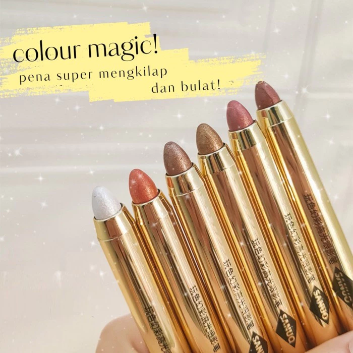 Eyeshadow Crayon Double Head Gold Stick Glitter Shimmer XX119