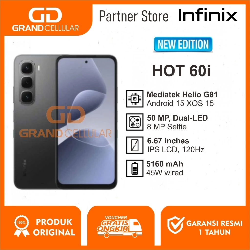 INFINIX HOT 60i 8/256GB Garansi Resmi
