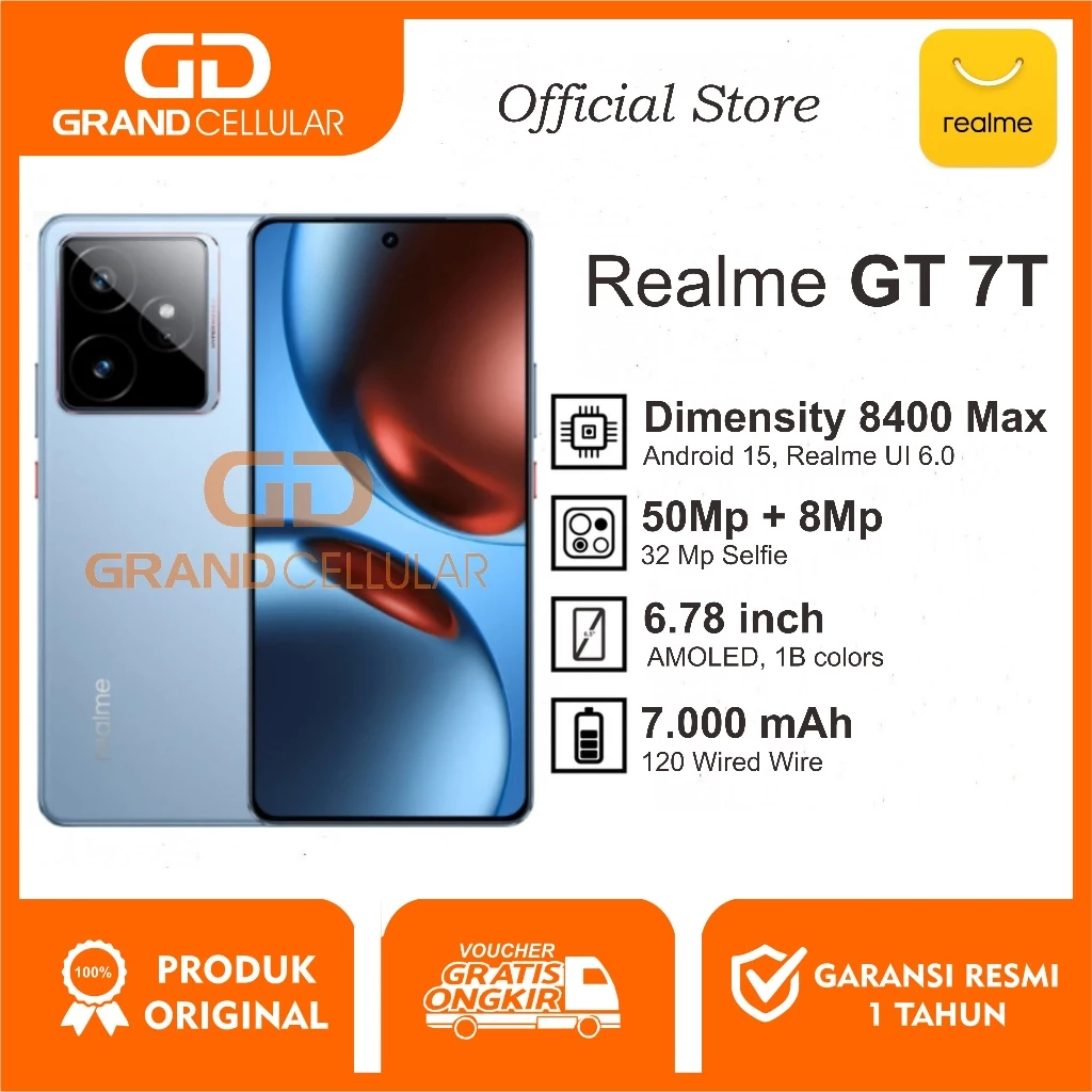 Realme GT 7T 12/256GB Garansi Resmi