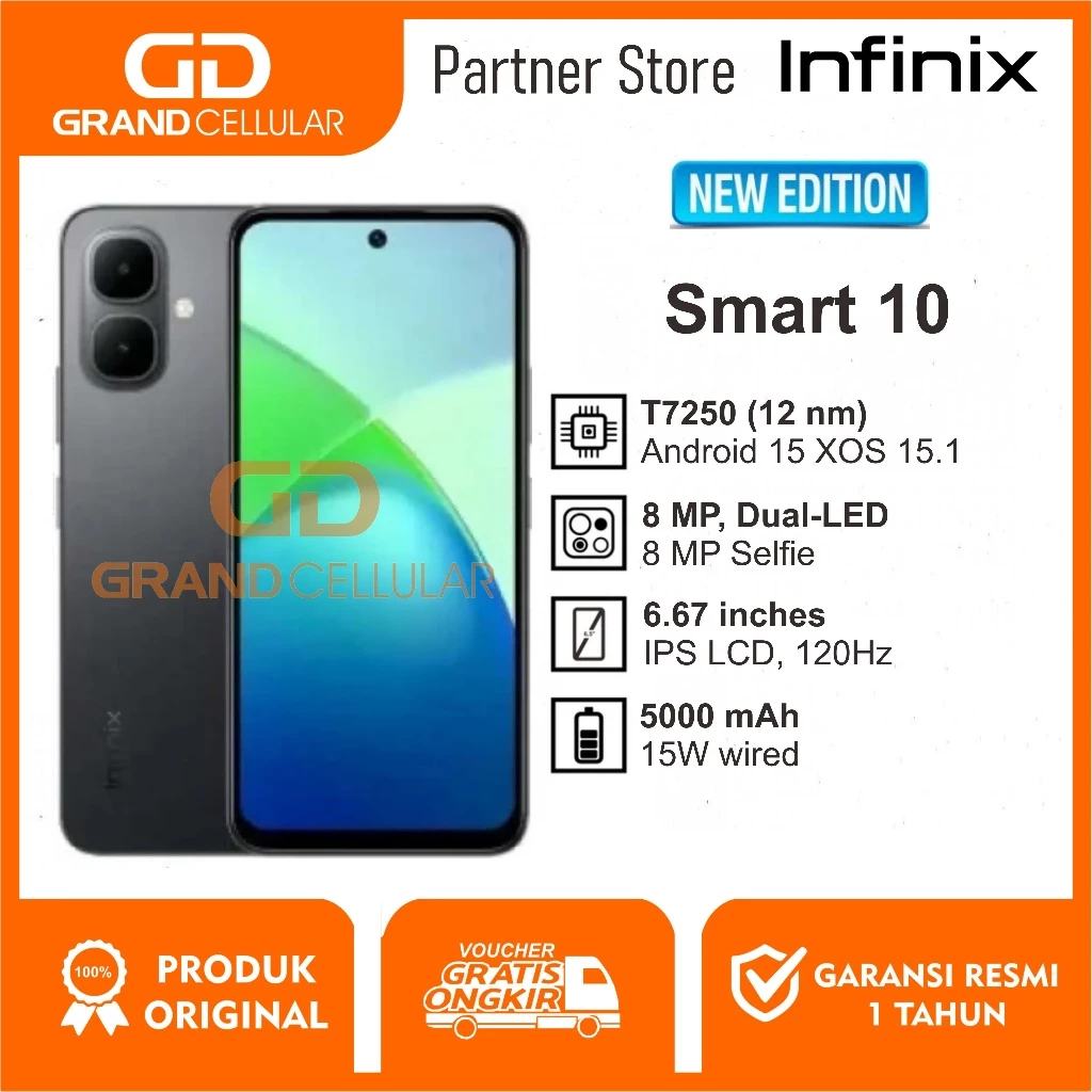 Infinix Smart 10 [4/128GB] - [4/64GB] Garansi Resmi