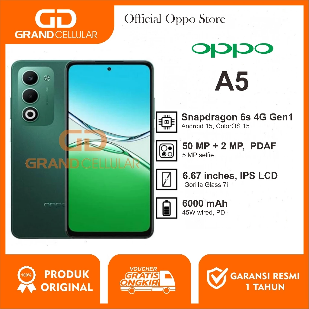 Oppo A5 [8/256GB] - [8/128GB] Garansi Resmi