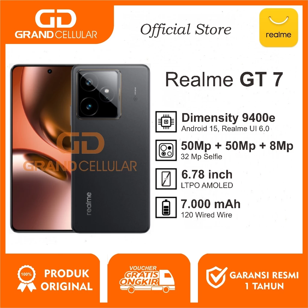 Realme GT 7 12/256GB Garansi Resmi