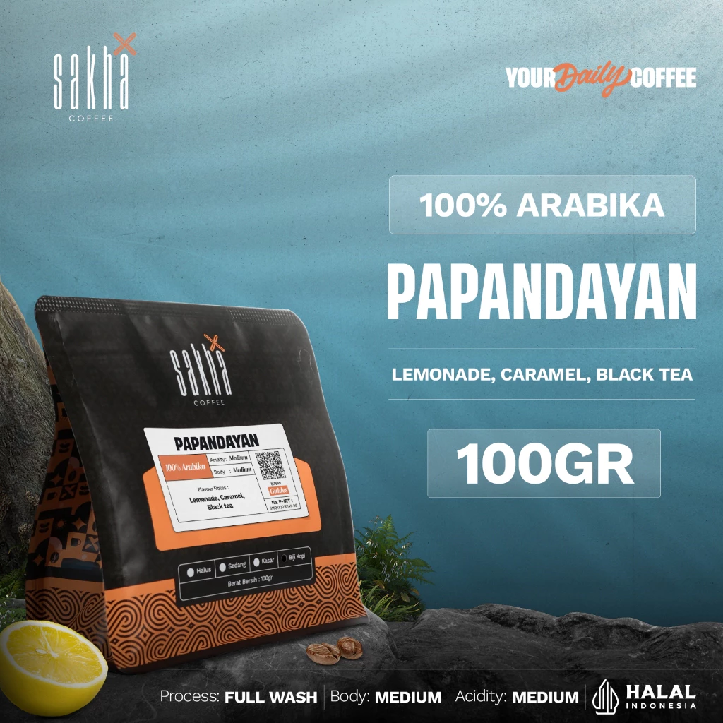 Kopi Arabika Papandayan Arabica Coffee Roast Beans Sakha Roastery 100gr Biji Bubuk