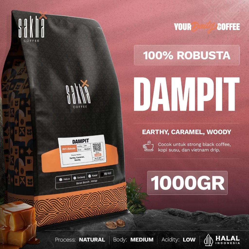 Biji Kopi Fine Robusta Dampit Malang Coffee Roast Beans Espresso 1 Kg Biji Bubuk Roastery