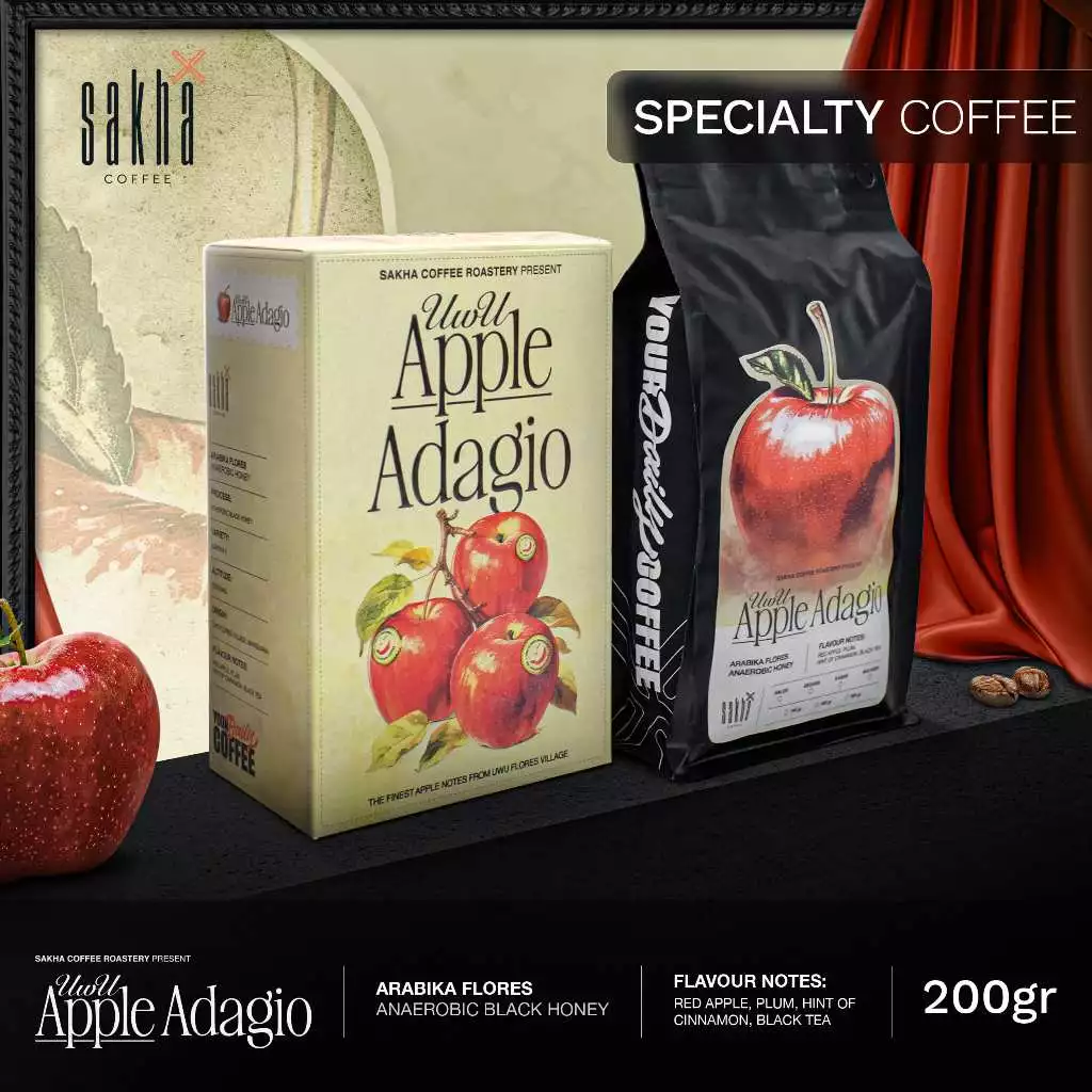 Biji Kopi Arabica UWU APPLE ADAGIO Coffee Bean Bubuk Murni Arabika coffe