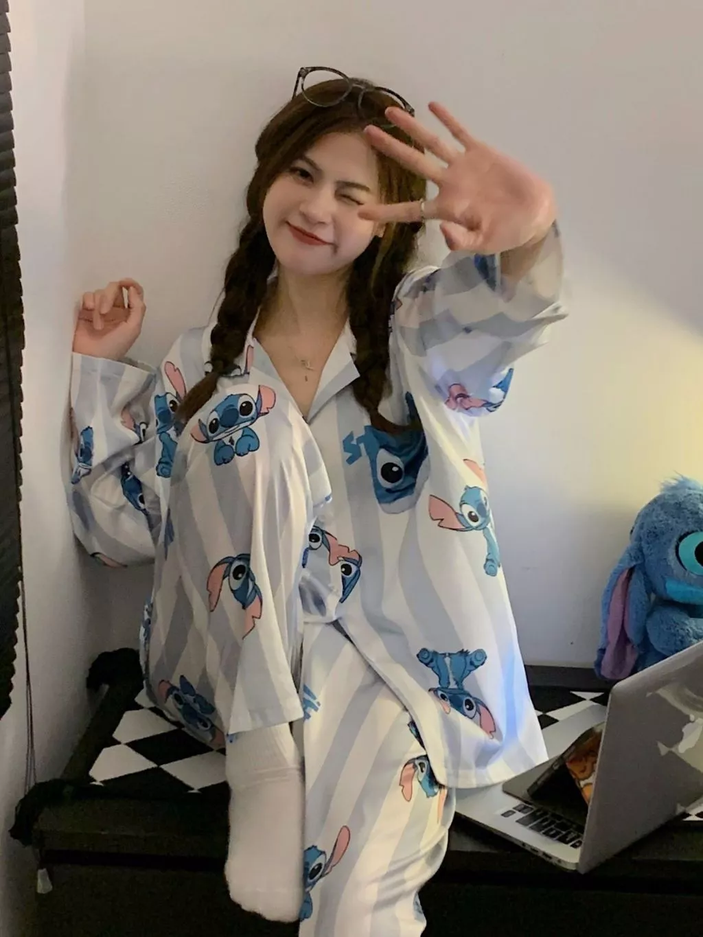 SELINA PIYAMA - baju tidur wanita // piyama import// piyama lengan panjang//set kancing