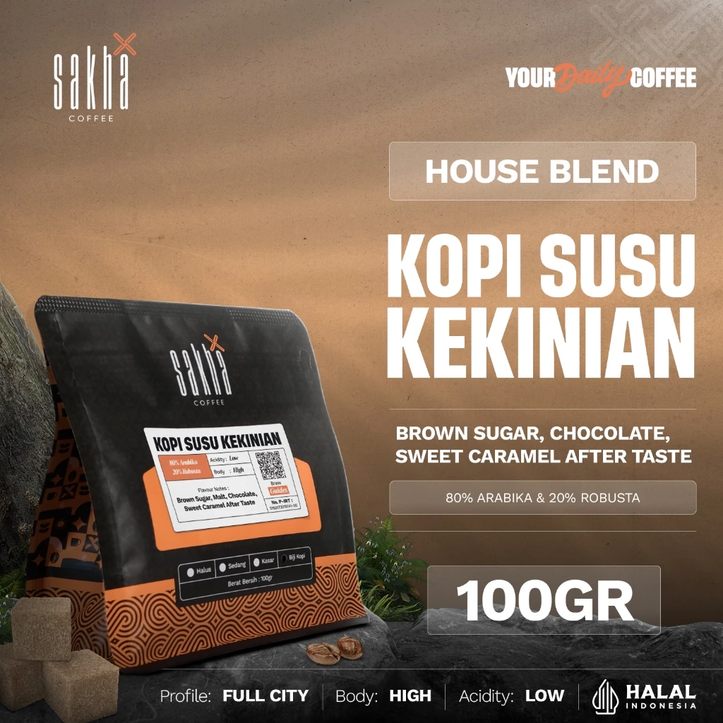 Kopi Espresso Blend Es Kopi Susu Kekinian Coffee Beans 100gr Biji Bubuk Bean Sakha Coffe Roastery