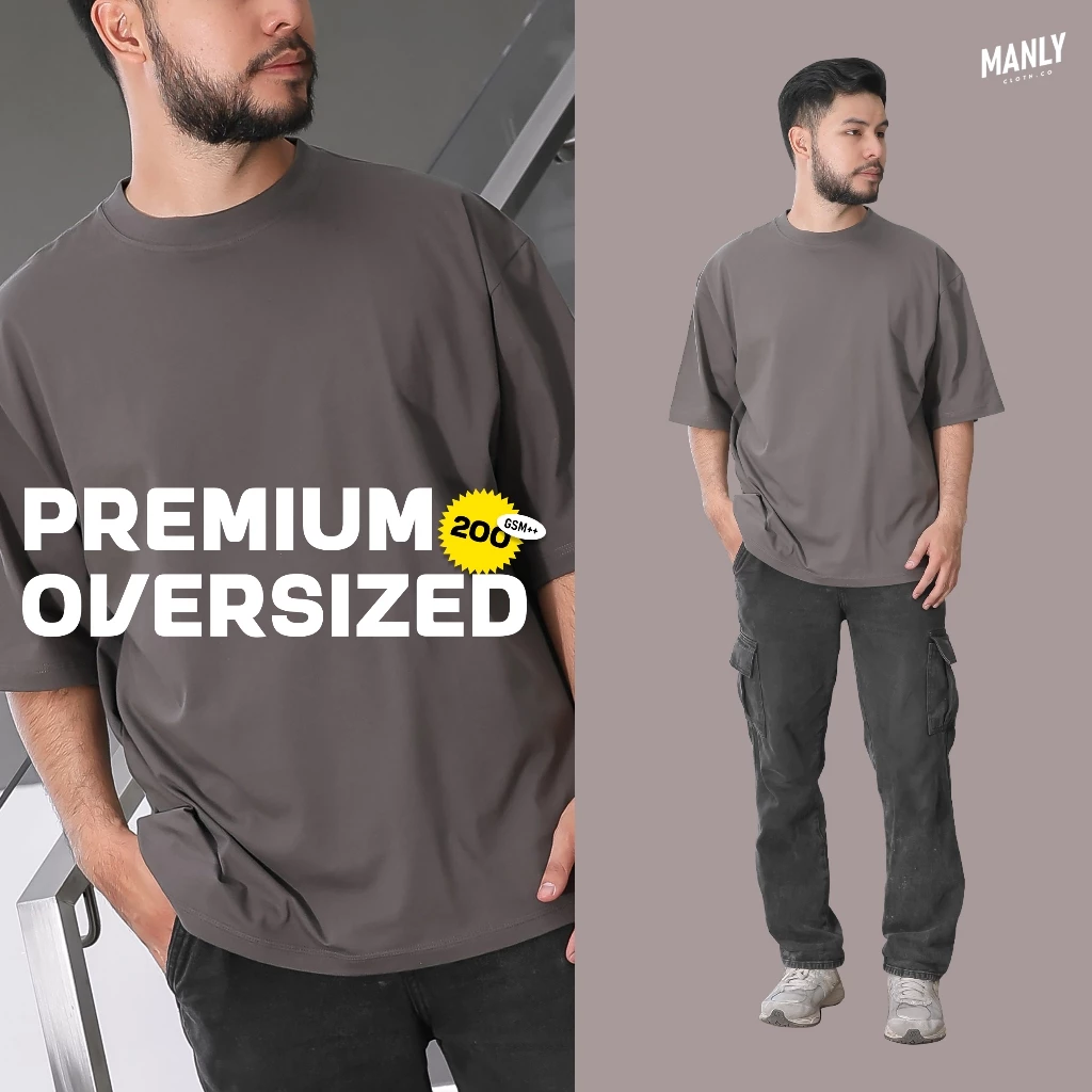 Kaos Polos Oversize Unisex Cotton Combed 24s Premium Oversized Tshirt