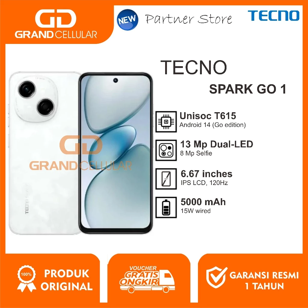 TECNO SPARK GO 1 [4/128GB] - [4/64GB] - [3/64GB] Garansi Resmi