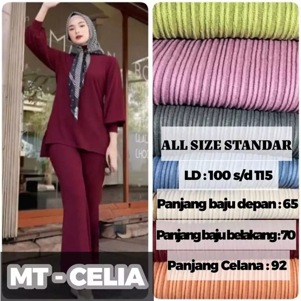 D - Promo BUY 1 GET 1 Paket Oneset Celia Elegan Knit Condru