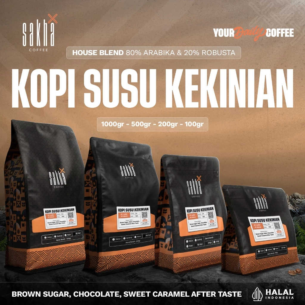 Kopi Espresso Blend Es Kopi Susu Kekinian Coffee Beans Arabika 80% Robusta 20% Biji Bubuk