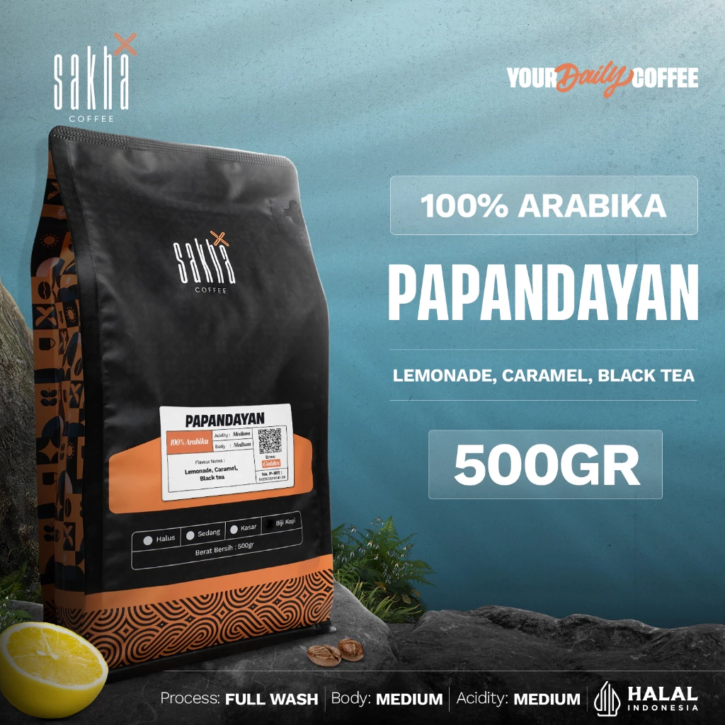 Kopi Arabika Papandayan Arabica Coffee Roast Beans Sakha Roastery 500gr Biji Bubuk