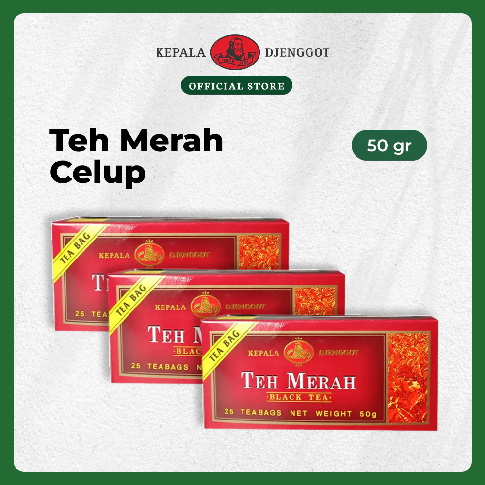 Kepala Djenggot Teh Merah Celup 50gr x 3 pcs - Teh Merah Celup