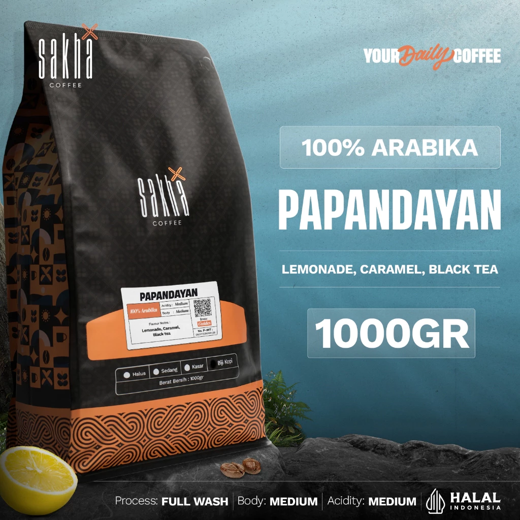 Kopi Arabika Papandayan Arabica Coffee Roast Beans Coffe Roastery 1Kg Biji Bubuk