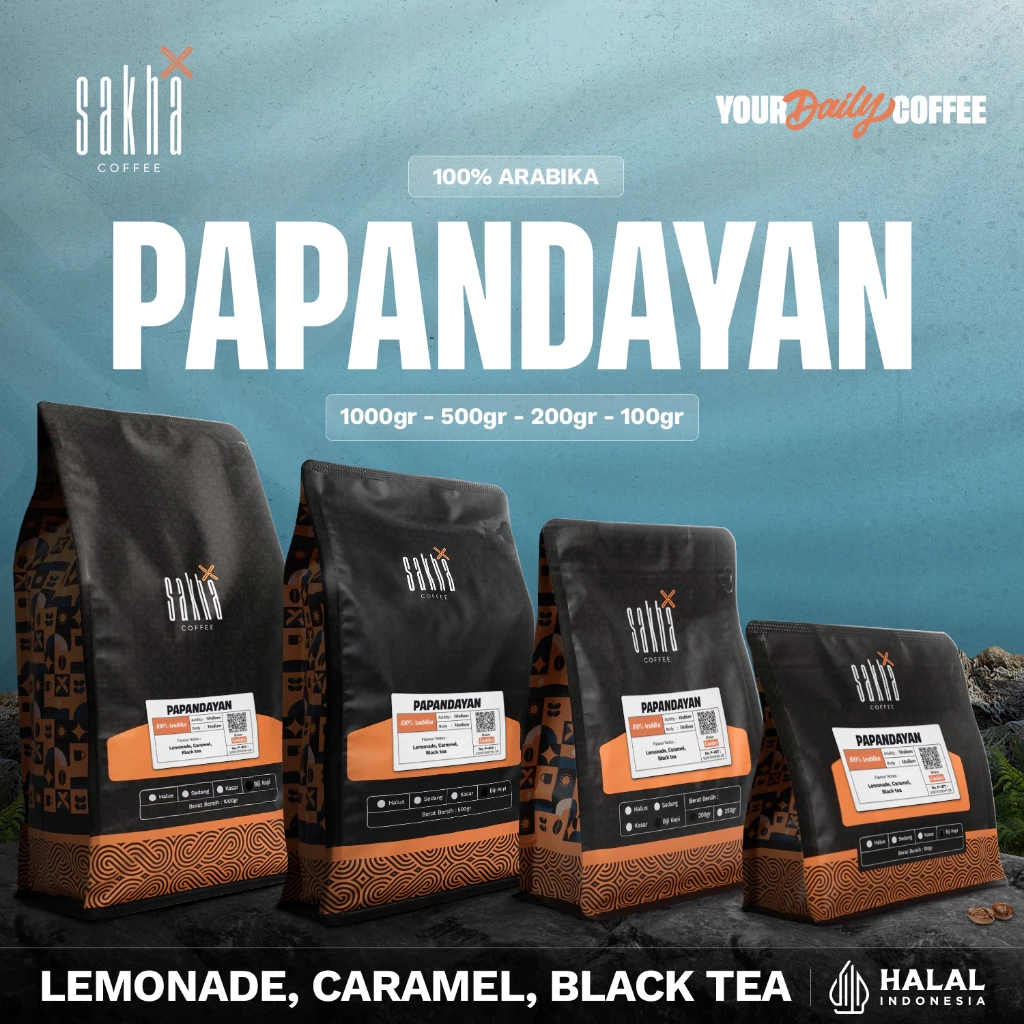 Biji Kopi Arabika Papandayan Arabica Coffee Bubuk Roast Beans Sakha Roastery