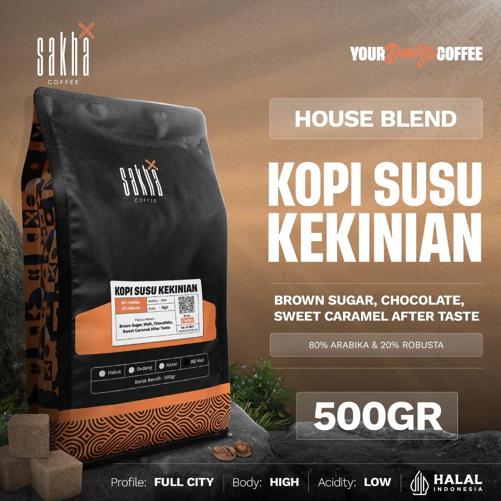 Espresso Coffee House Blend For Es Kopi Susu Kekinian 500gr Bean Roaster Sakha Roastery Biji Bubuk