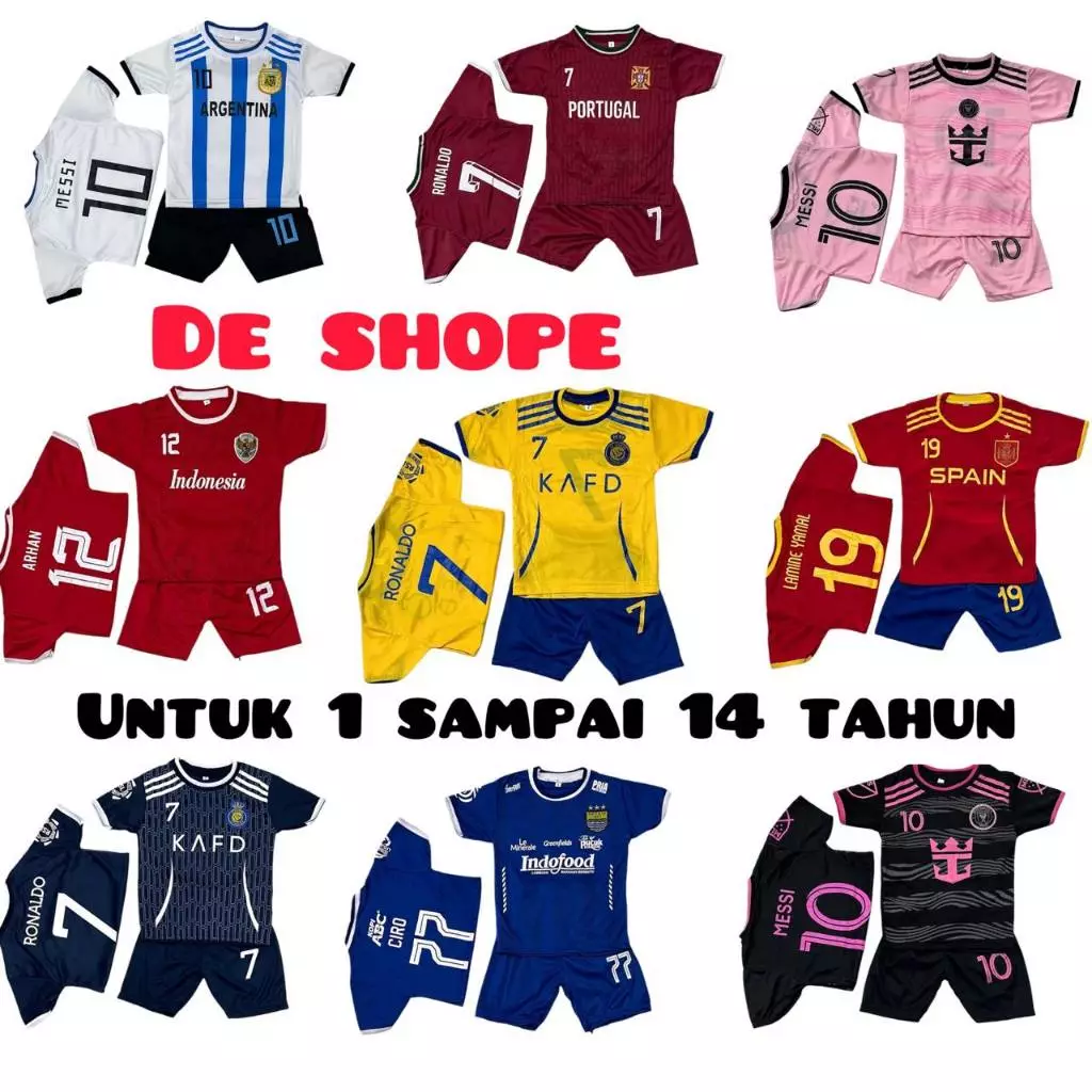 SETELAN BAJU BOLA ANAK 1 SAMPAI 14 TAHUN KAOS SEPAK BOLA ANAK LAKI LAKI TERBARU BAJU OLAHRAGA ANAK TERMURAH KAOS OLAHRAGA ANAK BAJU FUTSAL ANAK