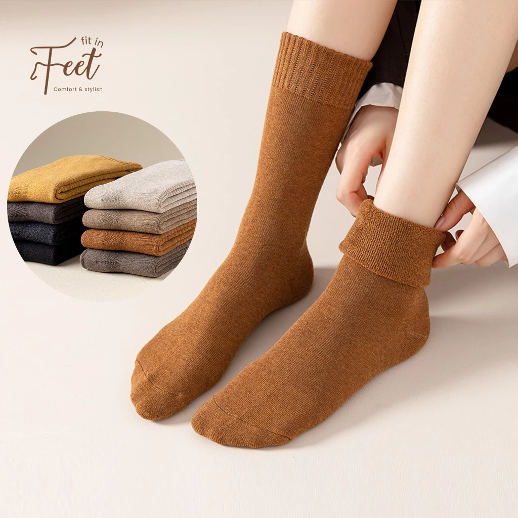 FIT IN FEET - UNISEX WARM LONG SOCKS / Kaos Kaki Winter Hangat Sebetis