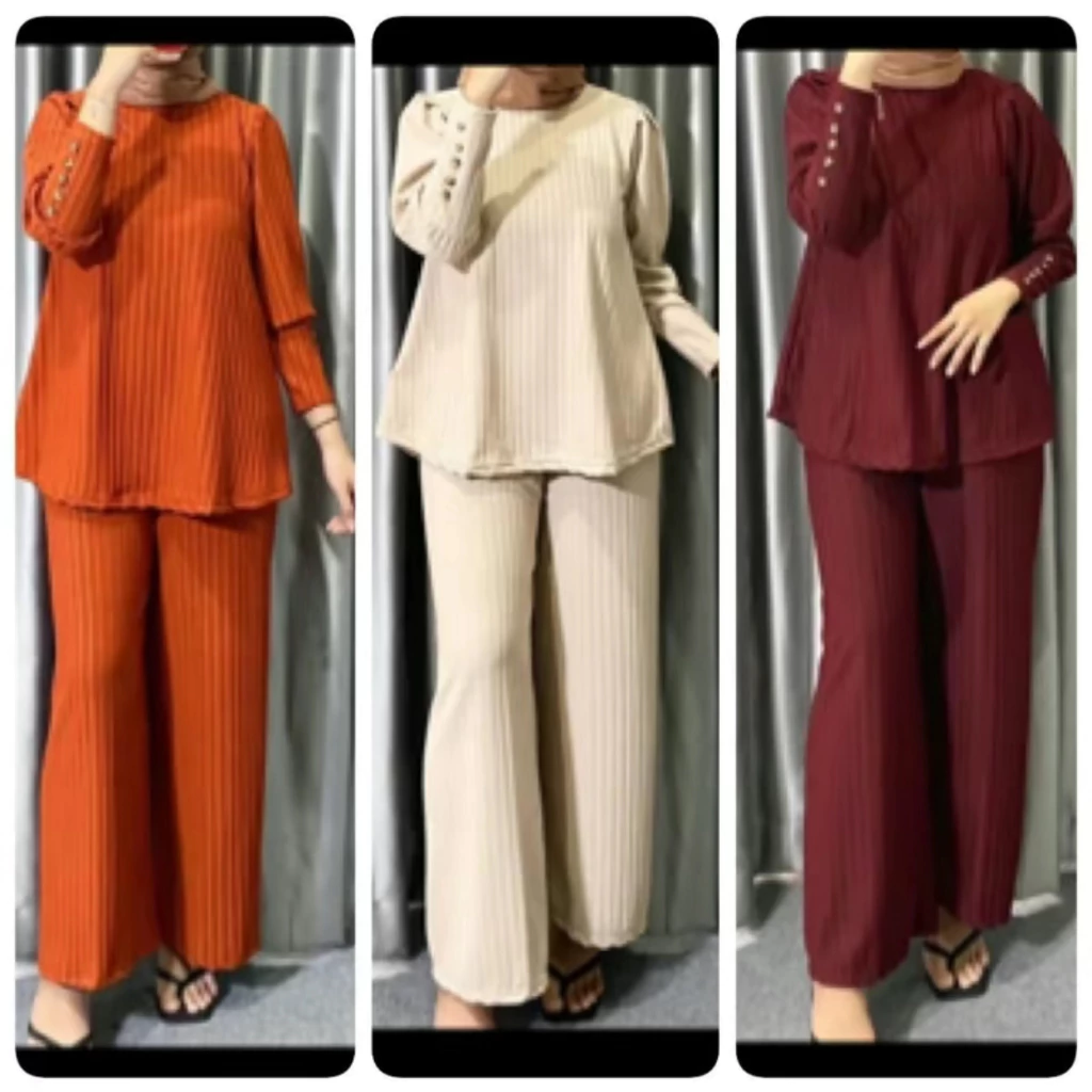 D - Promo BUY 1 GET 1 Paket Oneset Kiera Variasi Kancing Tangan