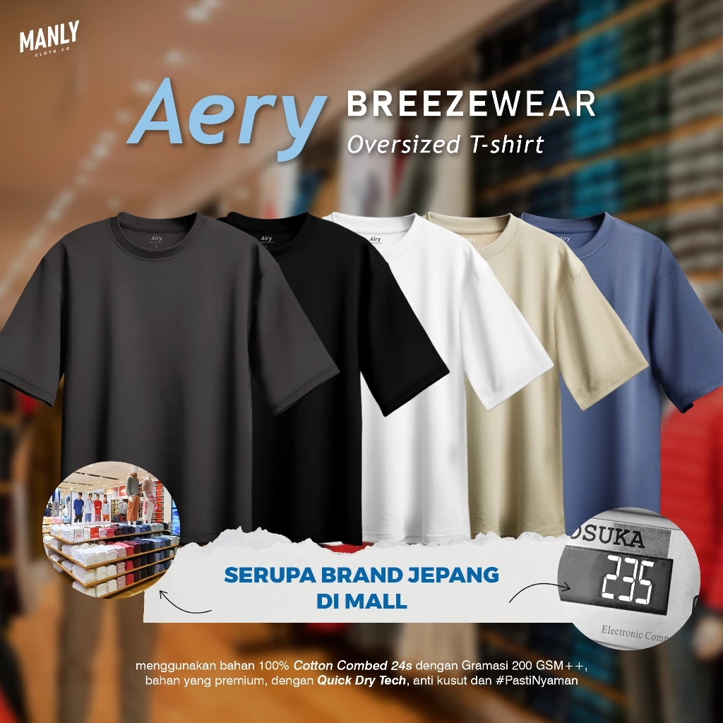Aery Oversized T-Shirt BreezeWear Quick Dry Tech