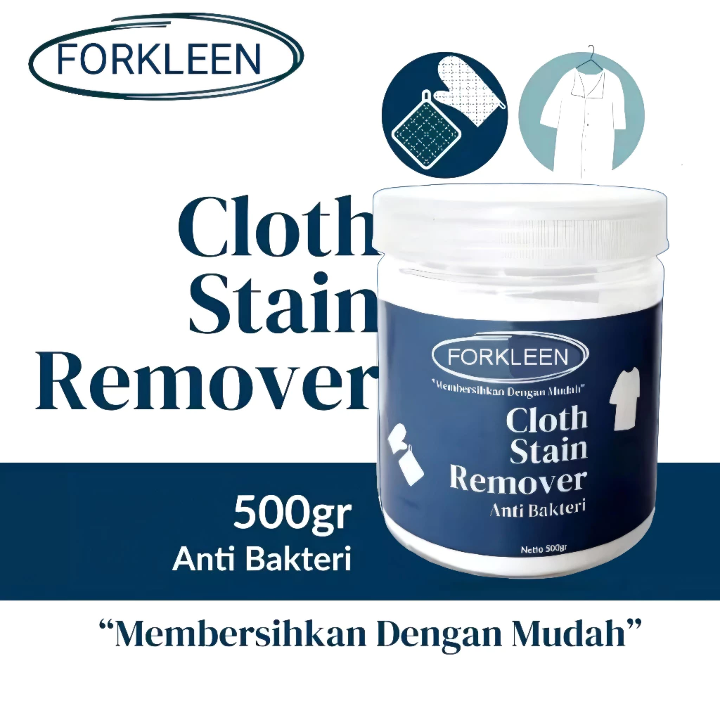 FORKLEEN - Pembersih dan penghilang noda bandel pakaian kain