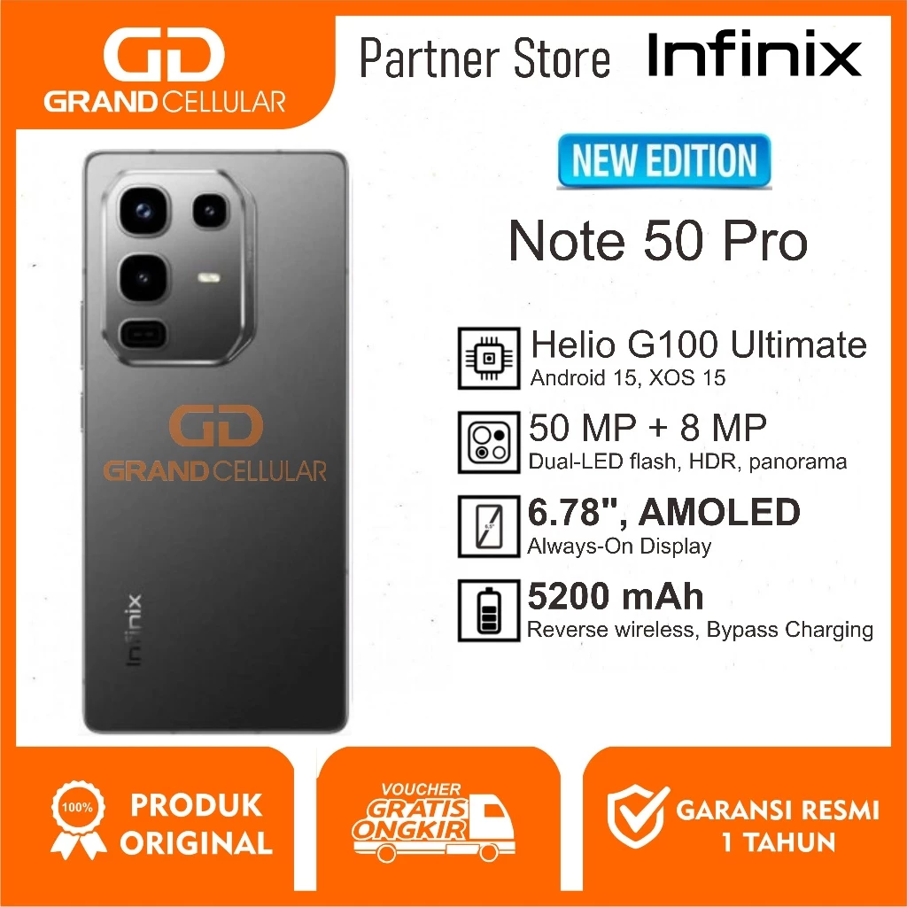 Infinix Note 50 Pro 8/256GB Garansi Resmi