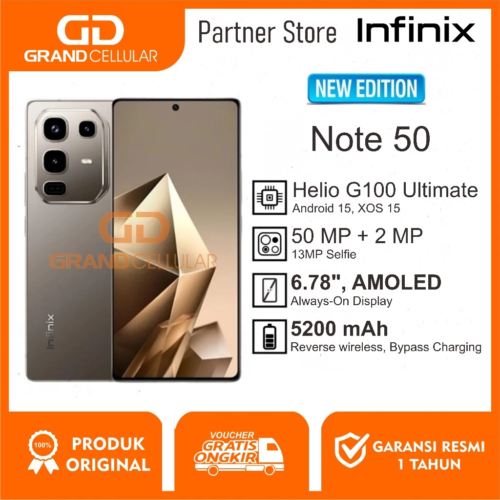 Infinix Note 50 8/256GB Garansi Resmi