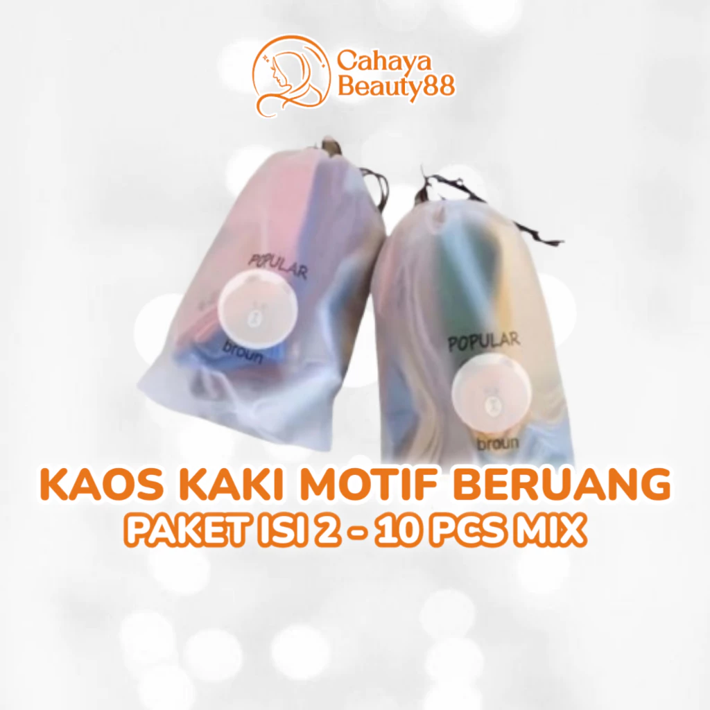 (40Rb Isi 20 Pasang) Kaos Kaki Pendek Motif Bear Mix