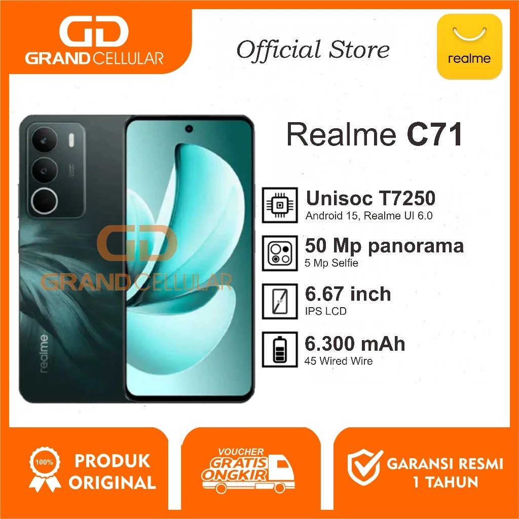 Realme C71 [8/128GB] -  [6/128GB] - [4/128GB] Garansi Resmi