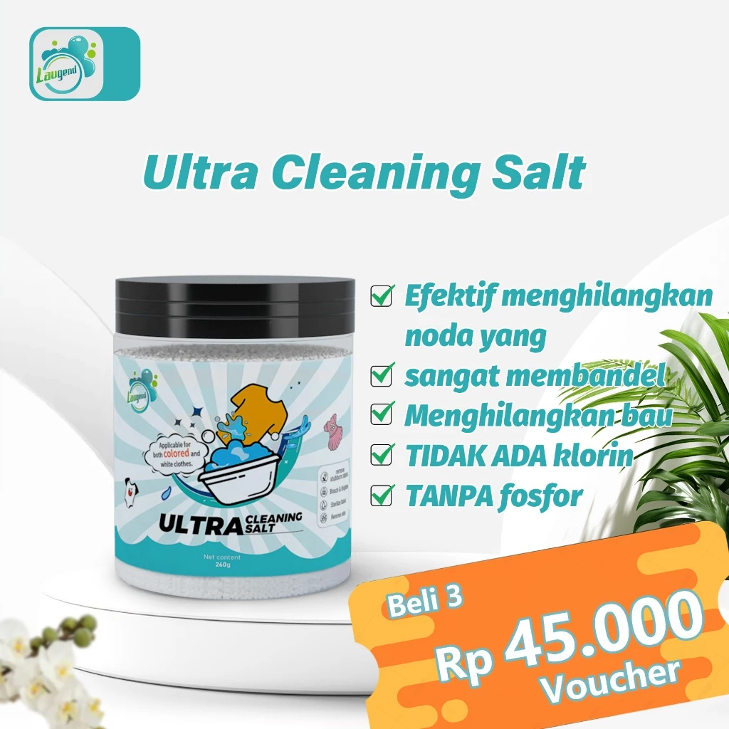 Laugend Ultra Cleaning Salt - Pembersih Pakaian Noda dan Jamur, Pembersih pakaian noda