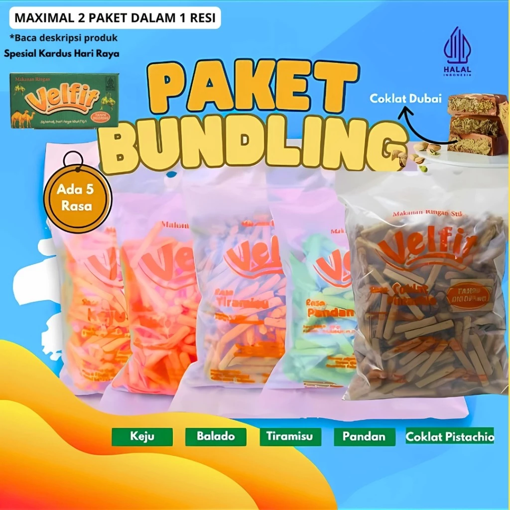 {Kirim stlh lebaran} VELFIT SNACK STIK BALADO 4 RASA BERAT 860g MIRIP SABENA