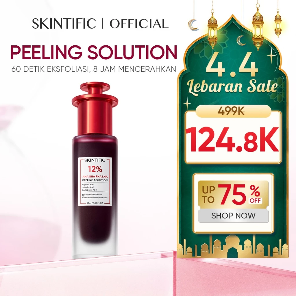 SKINTIFIC - Acid Peeling Solution Serum 30ml | Eksfoliasi Wajah Exfoliasi Exfoliating Serum Essence Penghalusan Kulit Mengangkat Sel Kulit Mati Membersihkan Anti Acne Mencerahkan