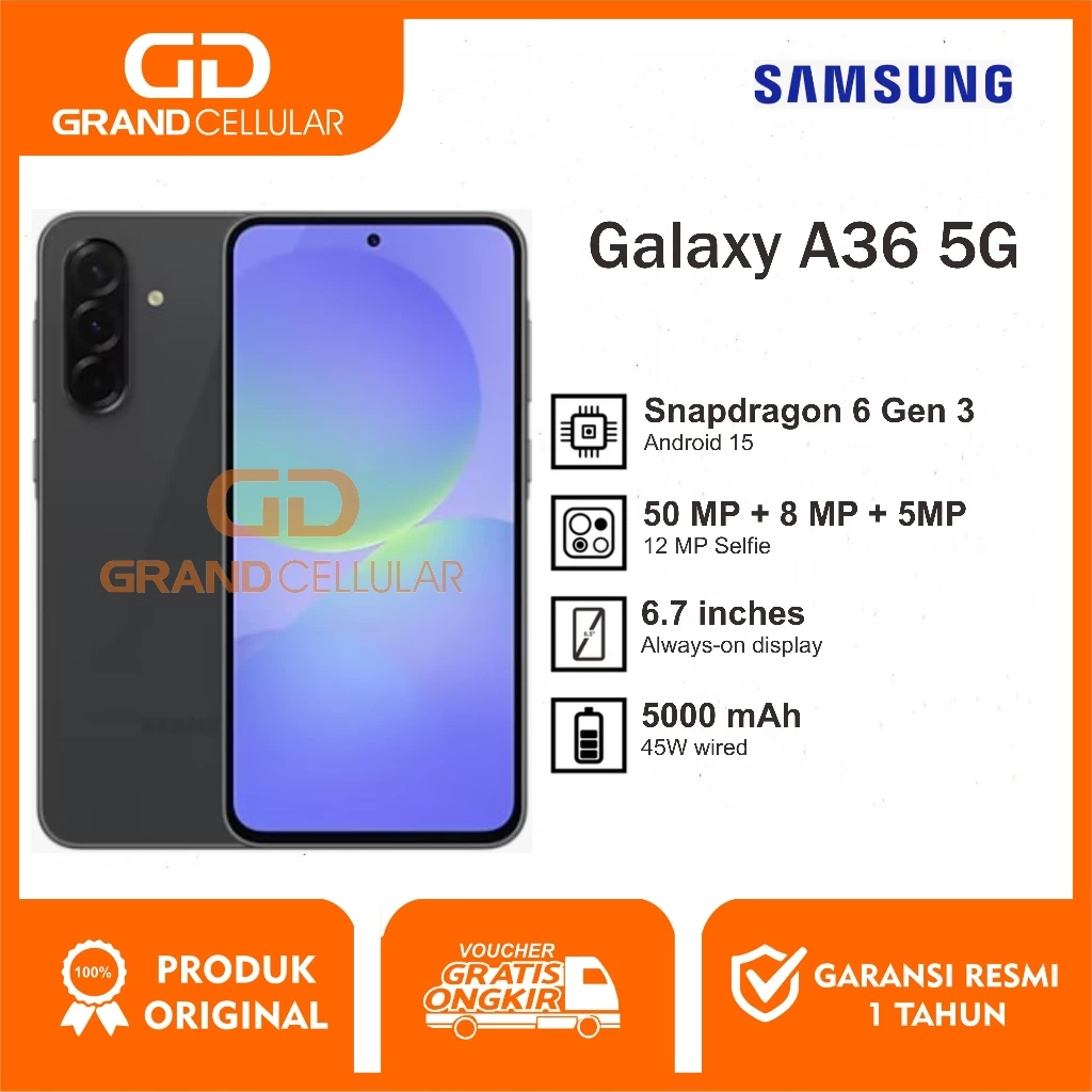 Samsung A36 5G 8/256GB Garansi Resmi