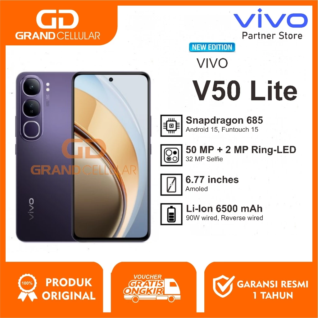 Vivo V50 Lite 4G [8/256GB] - [8/128GB] Garansi Resmi