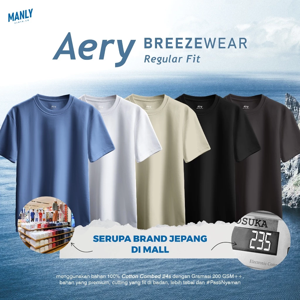 Aerysm Reguler Fit T-Shirt BreezeWear Quick Dry Tech