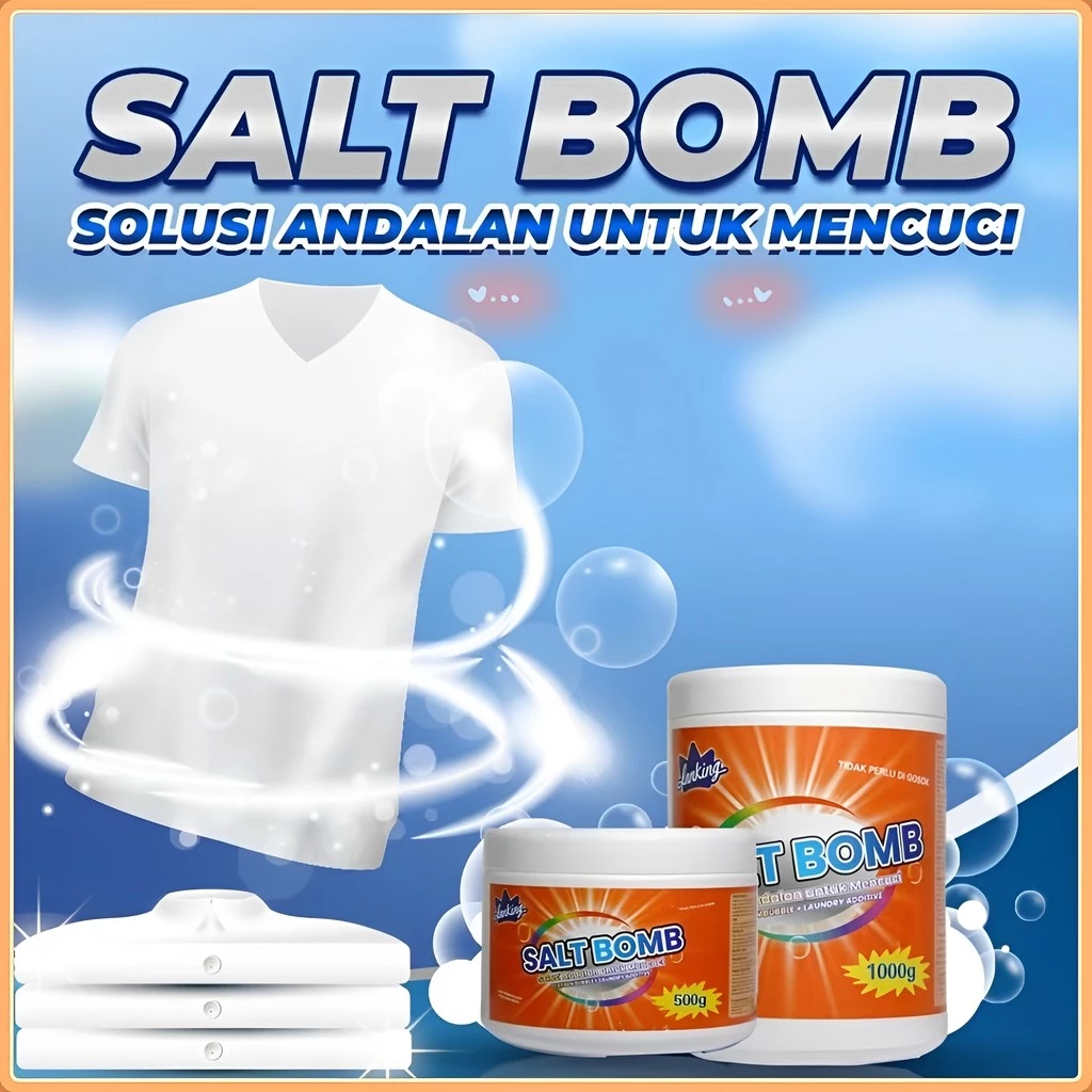 pembersih noda pakaian 1000g/500g LanKing Ultra Cleaning Salt Bomb Explosive Salt Detergen Bubuk