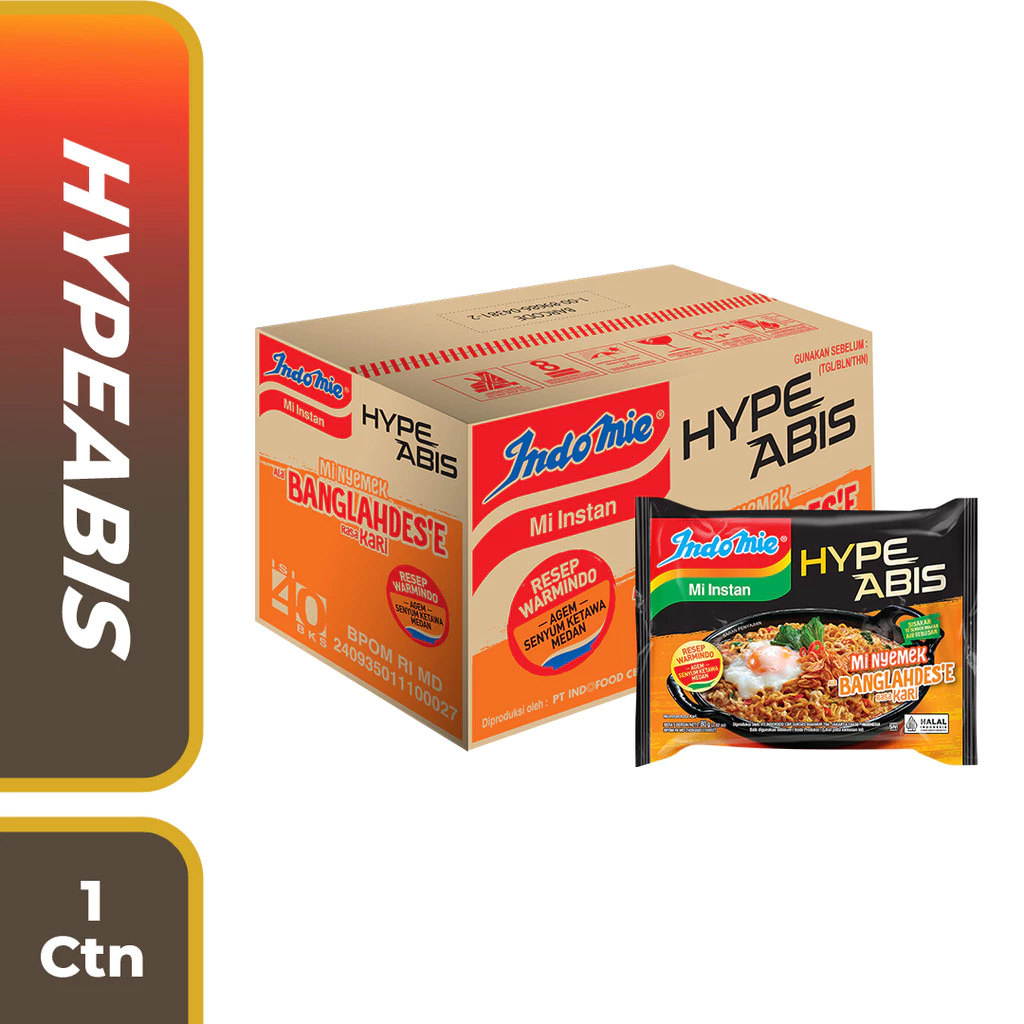 CTN - Indomie Hypeabis Mie Nyemek Banglahdes'e Rasa Kari 80gr
