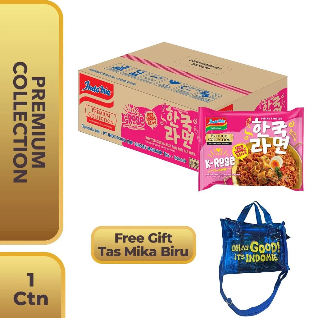 1 Carton Indomie Korean K-Rose GET Tas Mika Warna