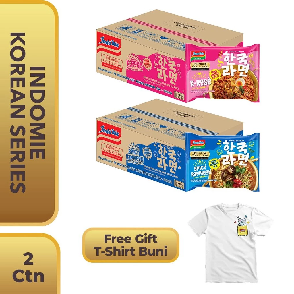 2 Carton Indomie Korean Series Free Gift T-Shirt Buni (2)
