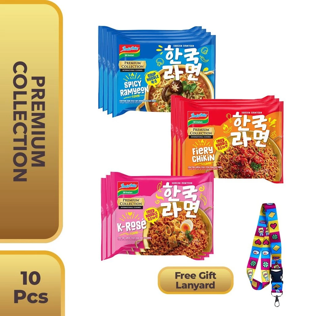 10 Pcs - Indomie Korean Series Mix Flavour GETLanyard