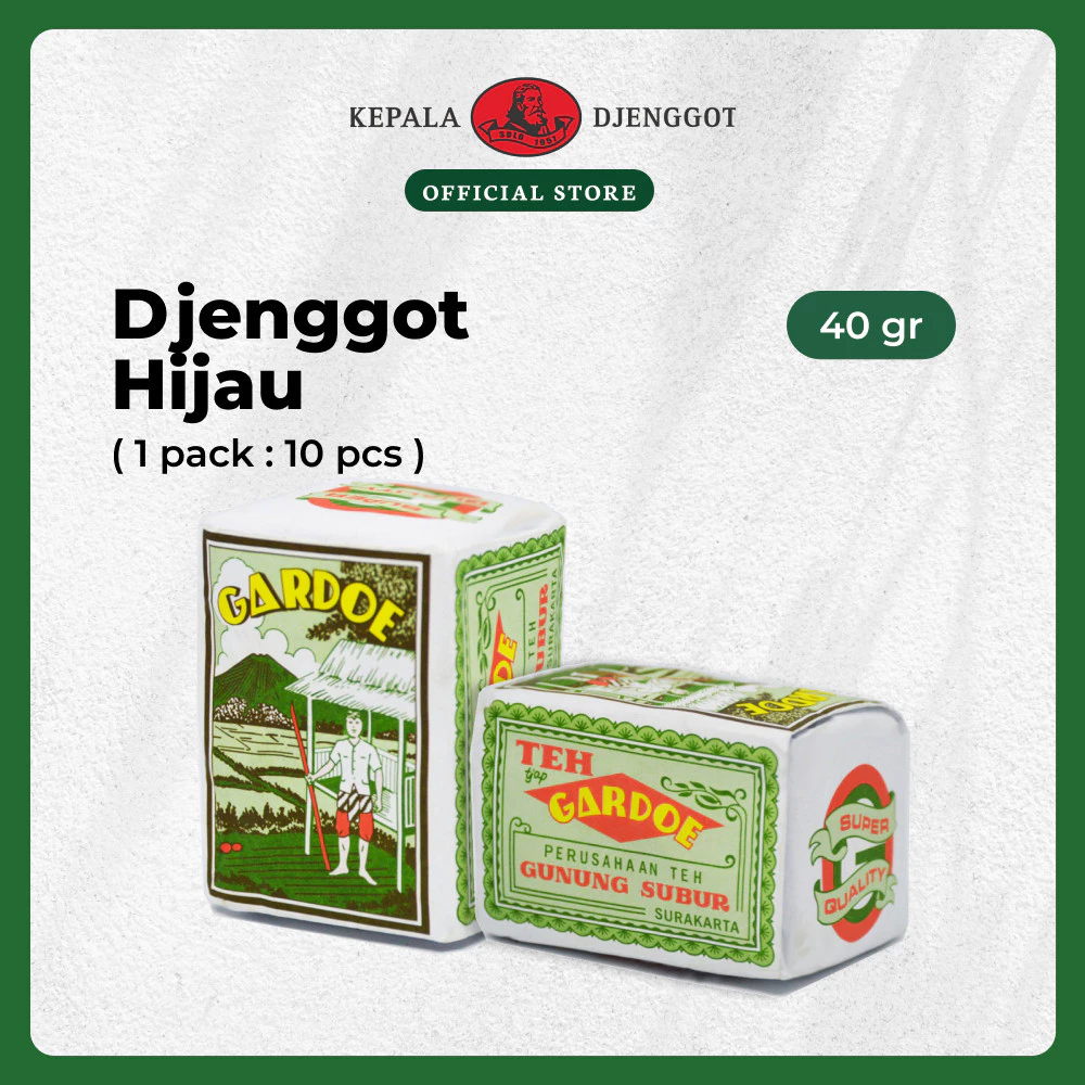 Kepala Djenggot Gardoe Hijau 40 Gr ( 1 Pack : 10 Pcs ) - Teh Tubruk Seduh
