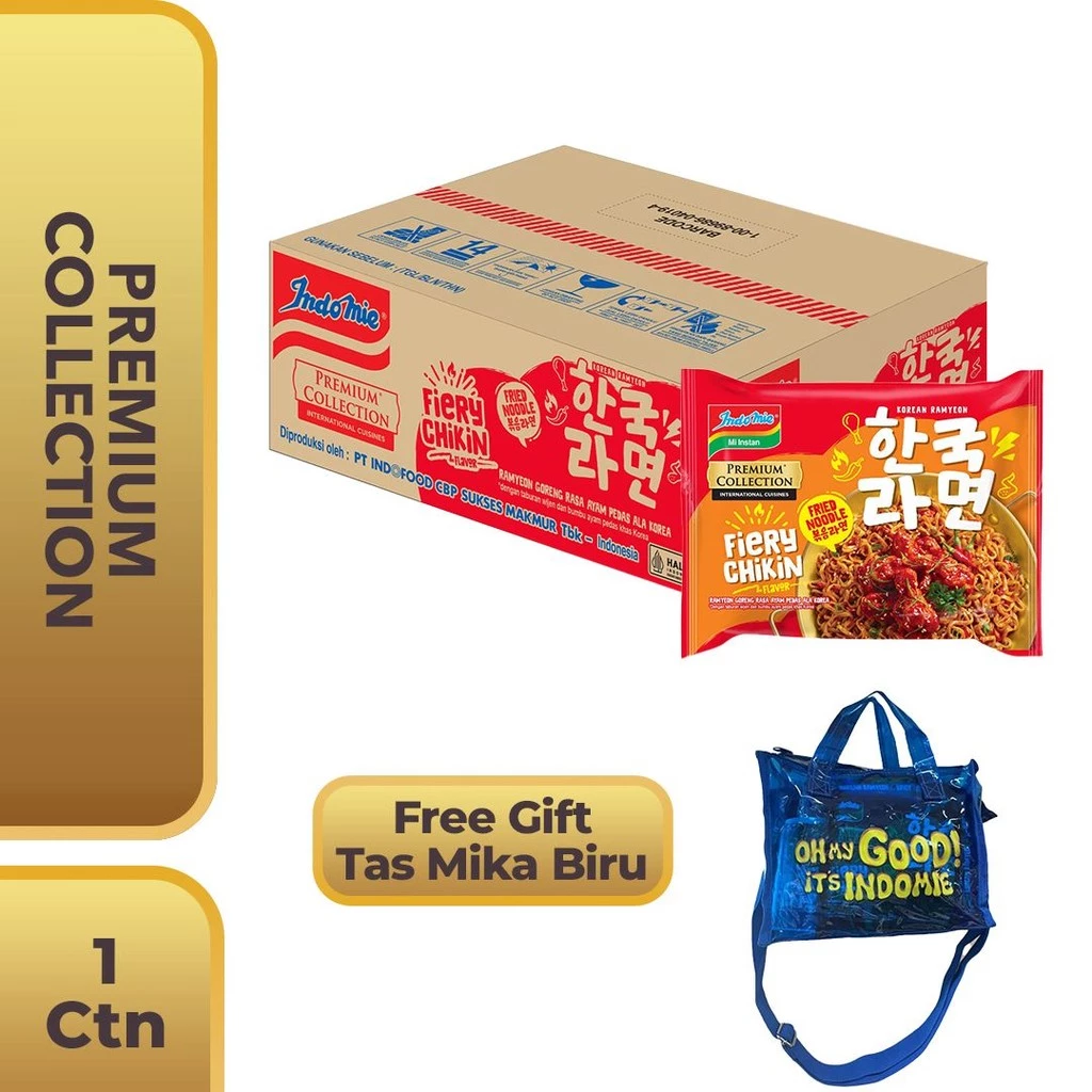 1 Carton Indomie Korean Fiery Chickin GET Tas Mika Warna