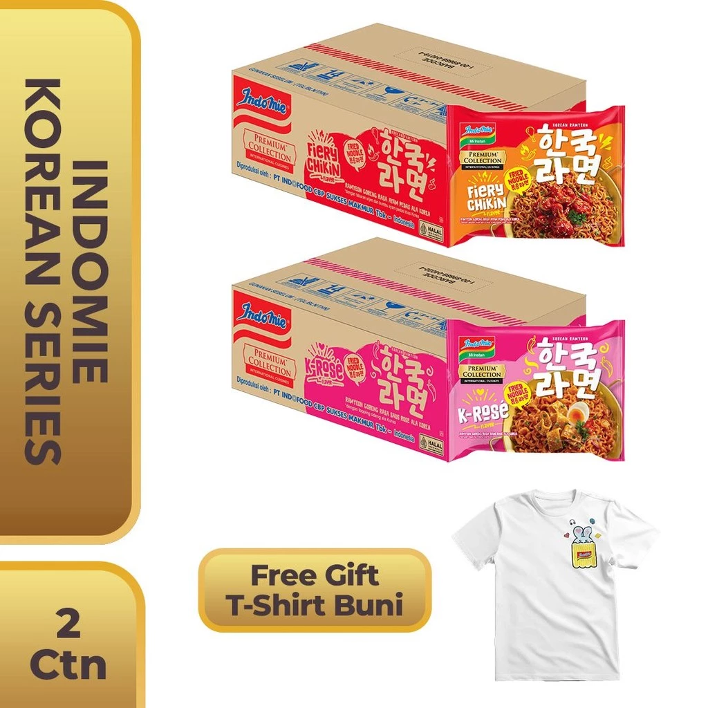 2 Carton Indomie Korean Series GET T-Shirt Buni (1)