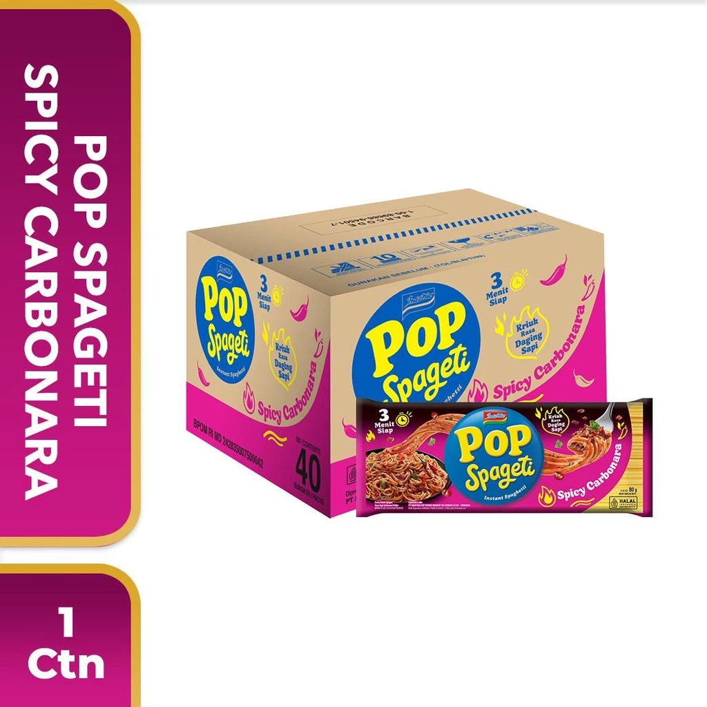 CTN - Pop Spageti Spicy Carbonara 84 Gr