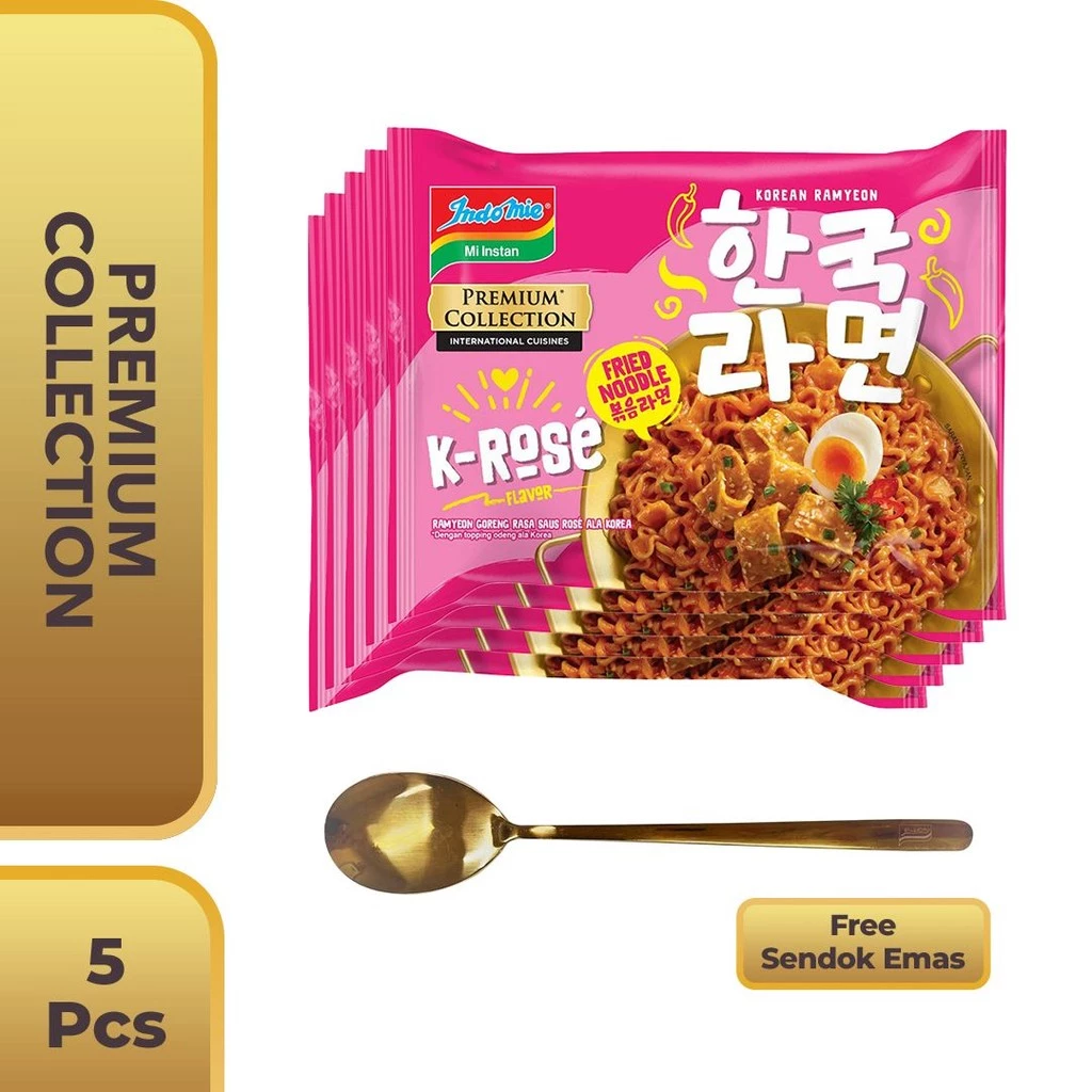 5 Pcs - Indomie Korean K-Rose Free Sendok Emas